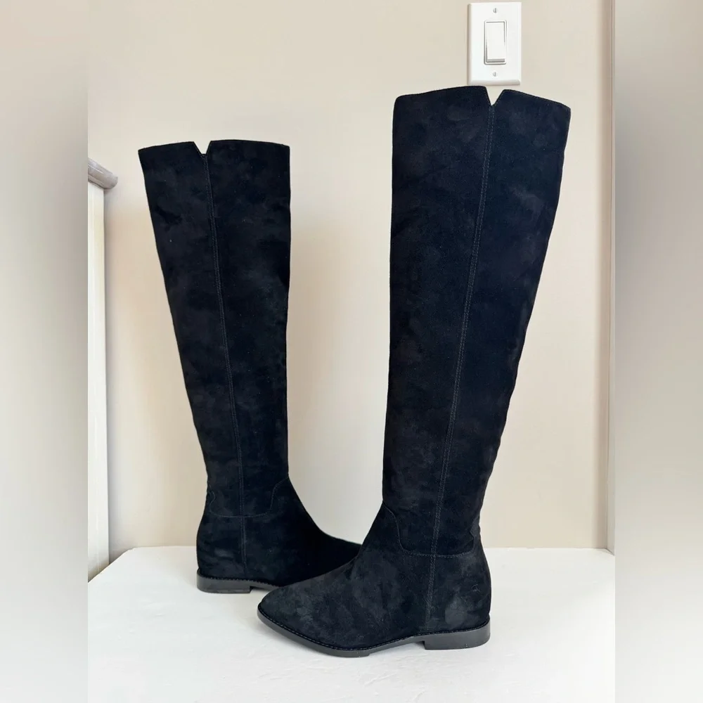 Ash Tall Jess Suede Over-the-Knee Boots in Black size 38 US 7.5-8